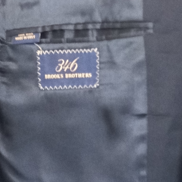 Brooks Brothers 346 Navy Blue Blazer 44 Long - Woo - Picture 2 of 8
